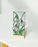 Calla Lily Stained Glass Candle Holder, Botanical Tealight Decor Flower