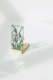 Calla Lily Stained Glass Candle Holder, Botanical Tealight Decor Flower