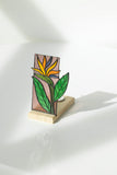 Calla Lily Stained Glass Candle Holder, Botanical Tealight Decor Flower