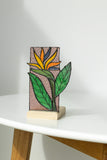 Calla Lily Stained Glass Candle Holder, Botanical Tealight Decor Flower