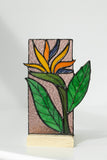 Calla Lily Stained Glass Candle Holder, Botanical Tealight Decor Flower