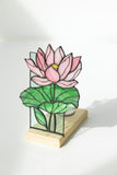 Calla Lily Stained Glass Candle Holder, Botanical Tealight Decor Flower