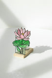 Calla Lily Stained Glass Candle Holder, Botanical Tealight Decor Flower