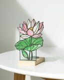 Calla Lily Stained Glass Candle Holder, Botanical Tealight Decor Flower