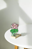 Calla Lily Stained Glass Candle Holder, Botanical Tealight Decor Flower