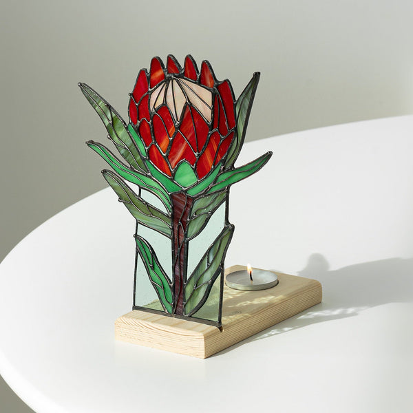 Orange Lily Tea Light Holder