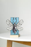 Black Bug Panel Candle Holder