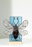 Black Bug Panel Candle Holder