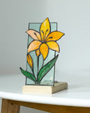 Orange Lily Tea Light Holder