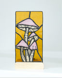 White Mushrooms Panel Candle Holder