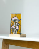White Mushrooms Panel Candle Holder
