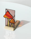 White Mushrooms Panel Candle Holder