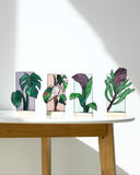 Philodendron Monstera Panel, Tea Light Holder