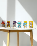 White Mushrooms Panel Candle Holder
