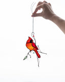 Cardinals Stained Glass Suncatcher – Birds Window Décor