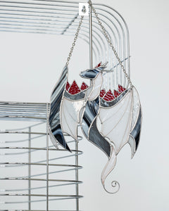 Purple Dragon Hanging, Stained Glass Sun
