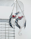 Purple Dragon Hanging, Stained Glass Sun