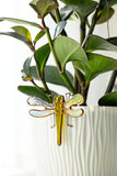 Cute Yellow Dragonfly Plant Pot Clip