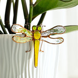 Cute Yellow Dragonfly Plant Pot Clip