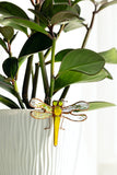 Cute Yellow Dragonfly Plant Pot Clip