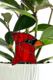 Elegant Cardinal Plant Stake Decor