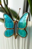 Baby Blue Plant Pot Hugger - Fused Glass Garden Decor