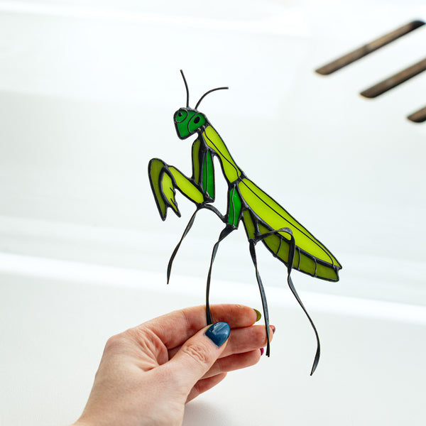 Praying Mantis Plant Stake Decor