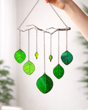 Stained Glass Sun Catcher Leaves, Window Decoration