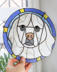 Custom Cat Portrait, Stained glass Suncatcher