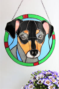 Custom Cat Portrait, Stained glass Suncatcher