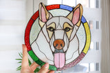 Custom Stained Glass Pet Suncatcher from Photo – Personalized Dog or Cat Gift