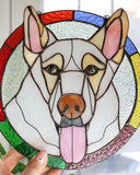 Custom Cat Portrait, Stained glass Suncatcher