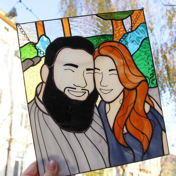 Stained Glass Family Panel from Your Photo