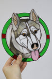 Custom Stained Glass Pet Suncatcher from Photo – Personalized Dog or Cat Gift