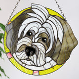 Custom Cat Portrait, Stained glass Suncatcher