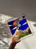 Stained Glass Picture Mountains – Panel Window Décor Galaxy Art