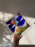Stained Glass Picture Mountains – Panel Window Décor Galaxy Art