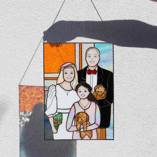 Stained Glass Family Panel from Your Photo