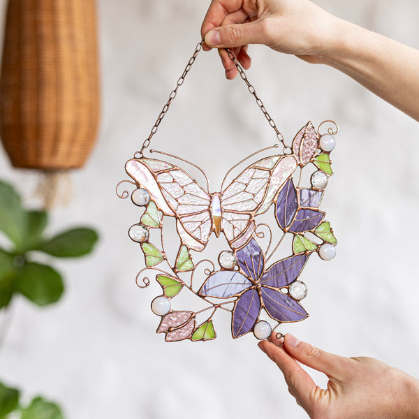 Purple Monarch Butterfly Suncatcher