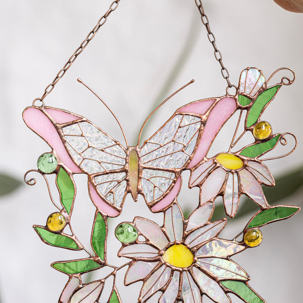 Butterfly with Chamomile Suncatcher