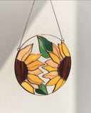 Sunflower Stained Glass Suncatcher