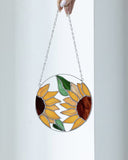 Sunflower Stained Glass Suncatcher