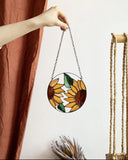 Sunflower Stained Glass Suncatcher