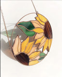Sunflower Stained Glass Suncatcher