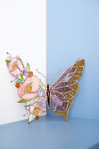 Butterfly with Flowers Suncatcher