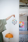 Astronaut in planets Space Yoga Stained glass Sun Catcher