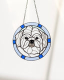 Custom Cat Portrait, Stained glass Suncatcher
