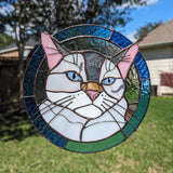 Custom Stained Glass Pet Suncatcher from Photo – Personalized Dog or Cat Gift