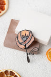 Glass Brooch Poppy Flower