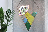 UFO Stained Glass Suncatcher